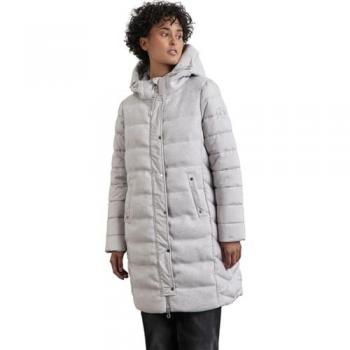 STREET ONE Steppjacke Damen, grau, mit Kapuze