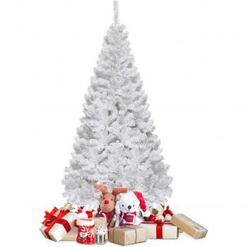 Albero di Natale Elegante 240 cm – 1138 Rami in PVC, Supporto In Metallo e Piedi in Gomma