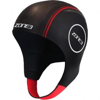 Casquette de bain Zone3 noir et rouge petite