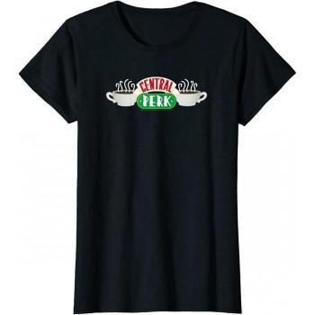 T-shirt nera Central Perk donna