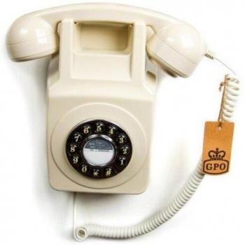 GPO 746 RETRO WALL PUSH BUTTON TELEPHONE IVORY