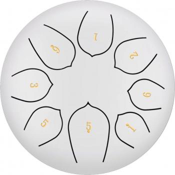 Tambour de langue 6 pouces avec 8 mélodies et accessoires de percussion