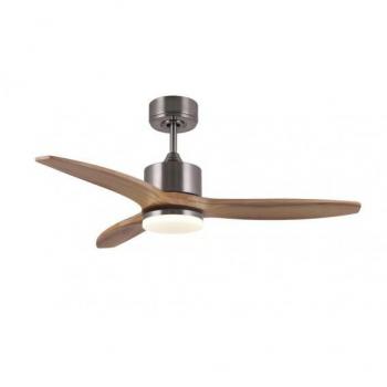 Ventilador de Techo LED Terre Níquel 18W CCT con Mando a Distancia