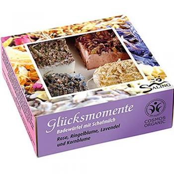 Saling Glücksmomente Geschenkset mit Duschseife und Badewürfeln 4 ct