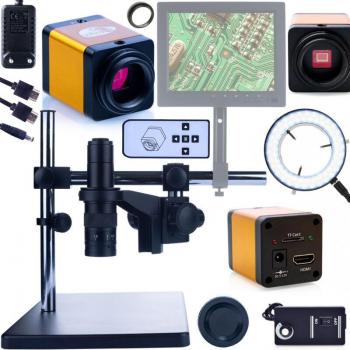 EarthPro MCEP‑0.5X-PZRR Digital Microscanner – 7–45× Adjustable Limb, 56× LED Light, Pegasus 12MP Camera