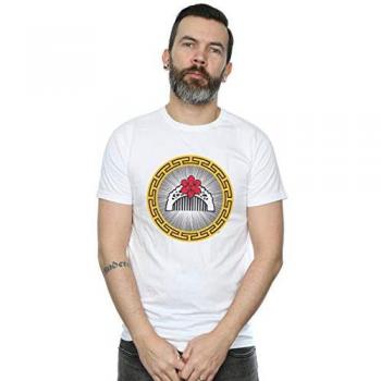 Disney Herren Mulan Film Blumenkamm T-Shirt S/schwarz