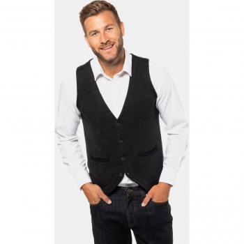 JP1880 Plus Size Men's Knitted Vest, Blue, 3XL, Synthetic/Wool