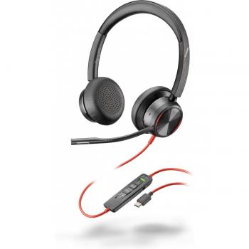 HP Poly Blackwire 8225 USB-C Stereo Headset with USB-A Adapter