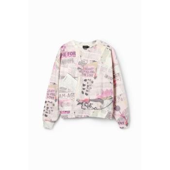 Sudadera Desigual con Print de Periódico Oversize