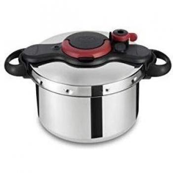 Seb Clipso Minut Easy snelkookpan, 9 l, roestvrijstalen snelkookpan, sterilisatieset, receptenboek, inductie, eenvoudig te bedienen, gemaakt in Frankrijk P4624922
