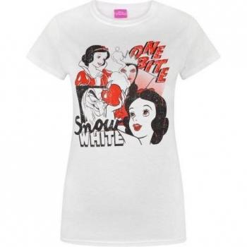 Schneewittchen Damen T-Shirt “One Bite” – L – Weiß – Disney Edition