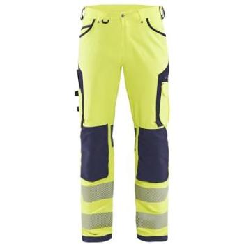 Pantaloni Elasticizzati 4D Blu Navy Giallo 2XL FR52 SE58 Corti