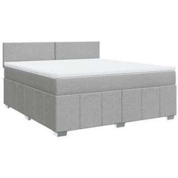 Letto Matrimoniale Boxspring Grigio Chiaro 180x200 cm