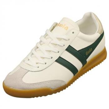 Sneakers in pelle da donna Gola Torpedo, colore: Bianco sporco e verde, taglia EU 39