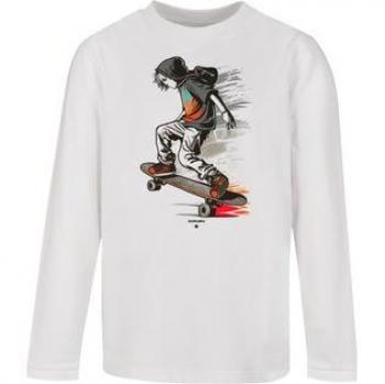 F4NT4STIC Langarm T-Shirt Skateboarder