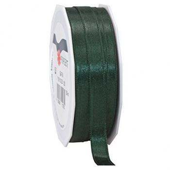 PRAESENT Tannengrünes Doppelsatinband 10 mm x 25 m