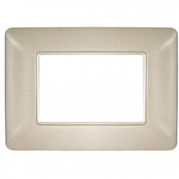 Placca 3 posti color sabbia compatibile Matix bTicino