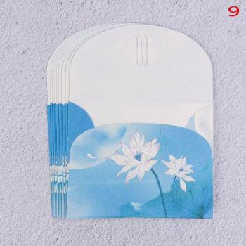Ensemble de papeterie : 10 enveloppes fleuries en papier