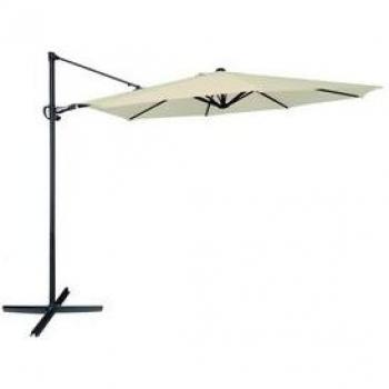 Parasol excéntrico 300 cm Roma con mástil de aluminio 4,8 cm color crema (Color Baby