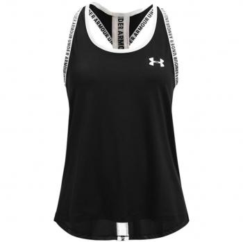 Camiseta sin mangas Under Armour para niños, modelo Knockout, color negro, 6-8 años
