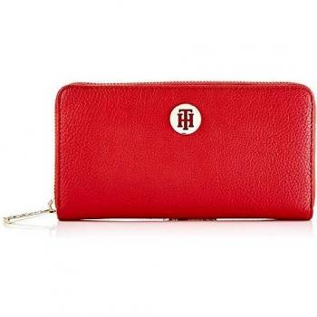 Cartera Tommy Hilfiger Th Core Lrg Za, Mujer, Rojo (Barbados Cherry)