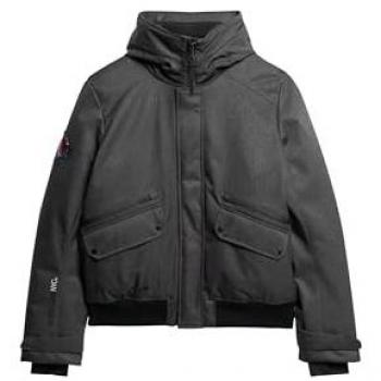 Blouson de Pilotage Superdry City Tweed Gris Foncé Taille XL