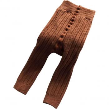 Pantalon pour enfants, hiver, taille haute, élastique, côtelé, 6 mois à 6 ans