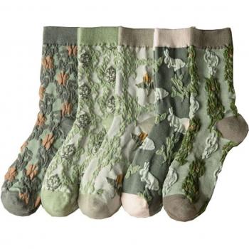 Conjunto de calcetines de estilo retro para mujer