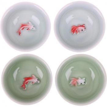 Fischmotiv Teetasse aus Porzellan