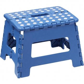 Arregui TB‑022‑A, tabouret pliant avec marchepied, hauteur 22 cm, bleu