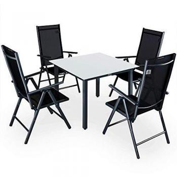 Casaria Set Tavolo con Sedie 4+1 Bern antracite