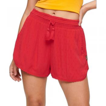 Superdry Short de Plage Vintage Femme Rouge Taille 44