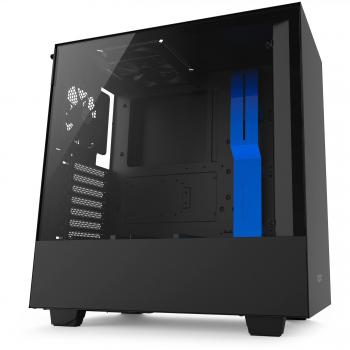 2 Aer F Fan Mid Tower, NZXT H500, Black & Blue