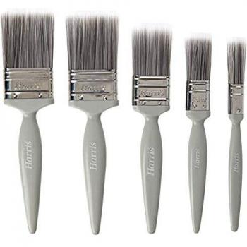 Harris Essentials Walls & Ceilings Paint Brush Set 5 Pack