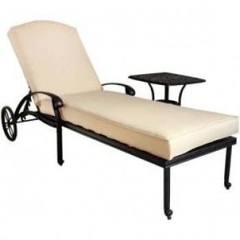 Charles Bentley Black Aluminium Garden Recliner
