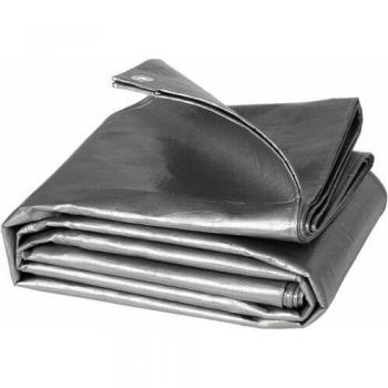 Telo Antipioggia Impermeabile 280g/m² Dimensioni 5x6m Colore Grigio
