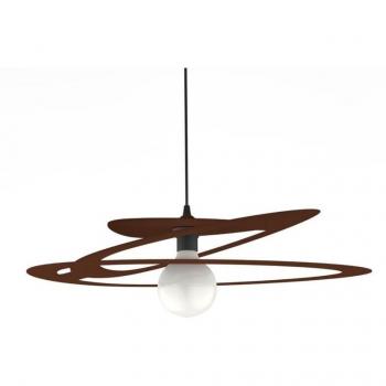 Sospensione Lumicom 60cm Metallo Rosso Cowhide 1X E27