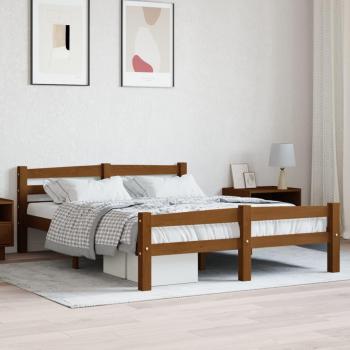 VidaXL Honigbraunes Massivholzbett Kiefer 120x200 cm