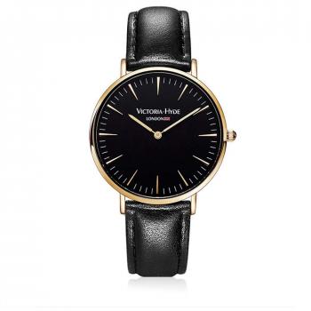 Montre-bracelet VICTORA Hyde minimaliste classique analogique quartz cuir
