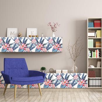 Stickers floraux lotus tropical 40×60 cm