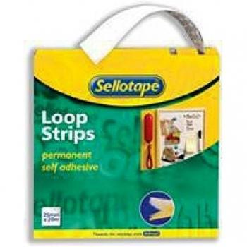 Sellotape Sticky Loop Strip 25mmx12m White