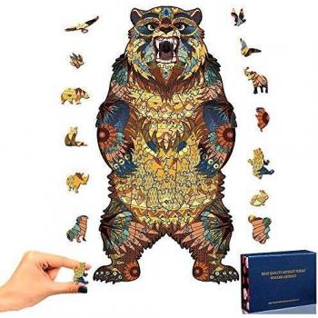 Regalo Creativo: Puzzle Orso in Legno 3D