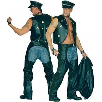 Chaps Noires XL en Simili Cuir