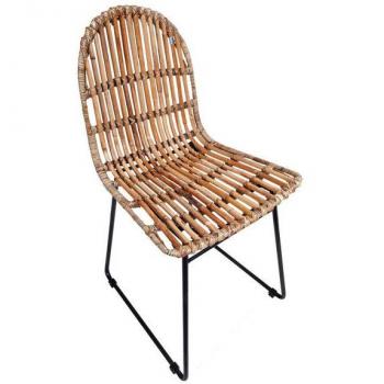 Essstuhl Rattan Geflecht 2er Set