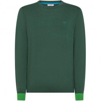 Sun68 Green Knit Jumper for Men Size S