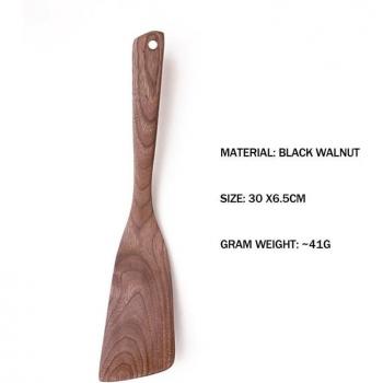 Kitchen Utensil: Wooden Shovel with Oblique Grip