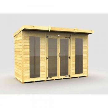 10ft x 4ft Pent Summer House Full Height Window L118xW302xH201 cm
