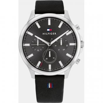 Montre Tommy Hilfiger Ryder homme en cuir noir