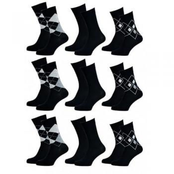 Intarsia Élite – Chaussures en coton pour homme, 9 paires