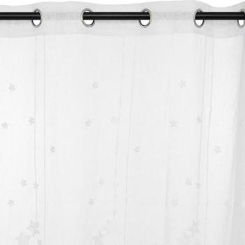 Voilage Etoiles en métal H240cm blanc